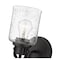 Z-Lite Kinsley 1 Light Wall Sconce, Matte Black And Clear Seeded 340-1S-MB - alternate 5